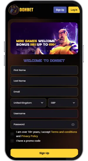 Register and make a deposit